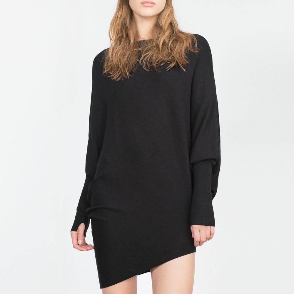 Zara Long Sleeve Asymmetrical Dress